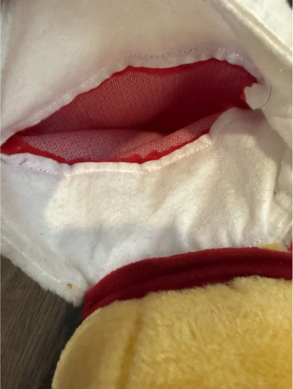 Winnie the Pooh Red Christmas Stocking Plush Head Santa Hat Holiday Disney 3D